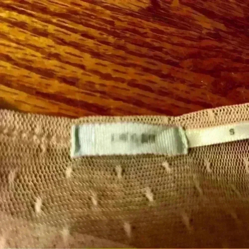 KIMCHI BLUE Overlay Top - Sz S - Sheer Mesh Blouse - Vintage / Made in USA - Picture 2 of 11